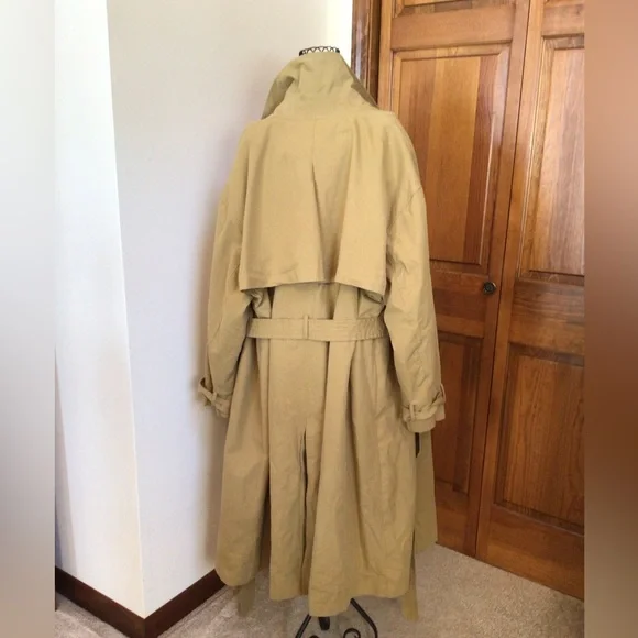 Women’s Pleated Back Trench Coat Nili Lotan x Target Khaki 3X - Picture 6 of 8